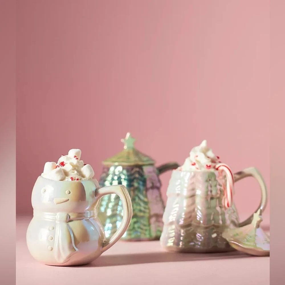 New🌟Merry Snowman Mug-Pearl /Cream